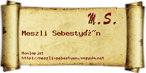 Meszli Sebestyén névjegykártya